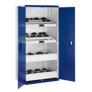 Bott CNC Shelves - Cubio CNC Sliding Shelf Frame 3X33 Sections, for 1050X525 Cupboards. WxDxH: 925X400X220mm Ral 7035 _SKU-40523005.16V