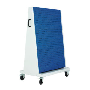 Perfo Panel Trolley with 6 Perfo Panels And 60 Piece Hook Kit. WxDxH: 1000X650X1600mm Ral 7035/5010 _SKU-7002134.11