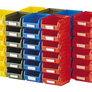 Parts Bin Storage - Plastic Bin Kit 2001 (Pack of 48). WxDxH: 103X90X55mm Mixed Colours _SKU-02510073