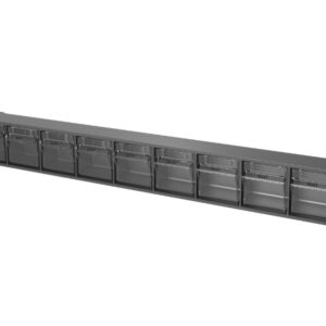 Clear Tilt Storage Boxes - Tilt Box Kit 9 Compartments (Pack of 3). WxDxH: 600X68X78mm Plastic Ral 7016 _SKU-02513043.19