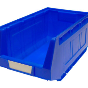 Blue Stackable Storage Parts Bins - Plastic Bin Kit 2004 (Pack of 12). WxDxH: 207X345X165mm Blue _SKU-13020417