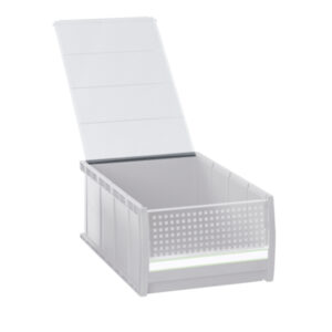 Andon Visual Bins - Bottbox Lid (Pack of 6). WxDxH: 253X474X4mm Transparent _SKU-13022036
