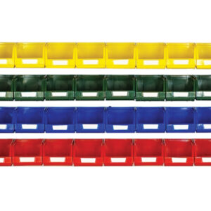 Part Storage Container Bins - Plastic Bin Kit Mixed (Pack of 32). Mixed Colours _SKU-13031070