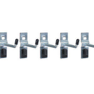 Pegboard Perfo Hook 50mm Pack of 5 - 6mm Diameter. WxDxH: 20X50X60mm Zinc Plated _SKU-14001098