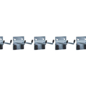 Tool Pegboard Perfo Double Hook - 100mm Dia 6mm (Pack of 5). WxDxH: 60X100X60mm Zinc Plated _SKU-14002064