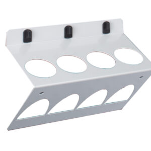 Tool Pegboard Perfo Tube / Can Holder 4X 50mm Dia - WxDxH: 225X100X165mm Ral 7035 _SKU-14021054.16