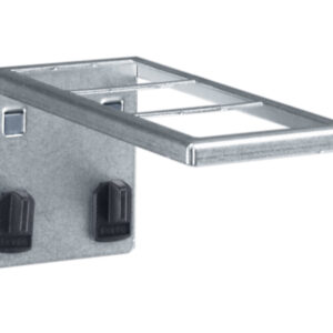 Perfo Combined Holder (Upper Part) with Wide Backplate. WxDxH: 60X153X70mm Zinc Plated _SKU-14022009