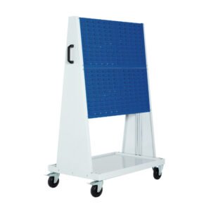 Bott Parts Bin Trolley - Perfo 6 Panel Trolley with 4 Louvre Panels. WxDxH: 1000X650X1600mm Ral 7035/5010 _SKU-14026027.11