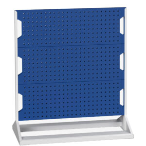 Double Sided Freestanding Pegboard Stand - Perfo Panel Rack Double Sided with 6 Panels. WxDxH: 1000X550X1125mm Ral 7035/5010 _SKU-16917100.11V