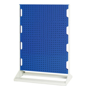 Tool Pegboard Stand - Perfo Panel Rack Single Sided with 4 Panels. WxDxH: 1000X550X1450mm Ral 7035/5010 _SKU-16917106.11V