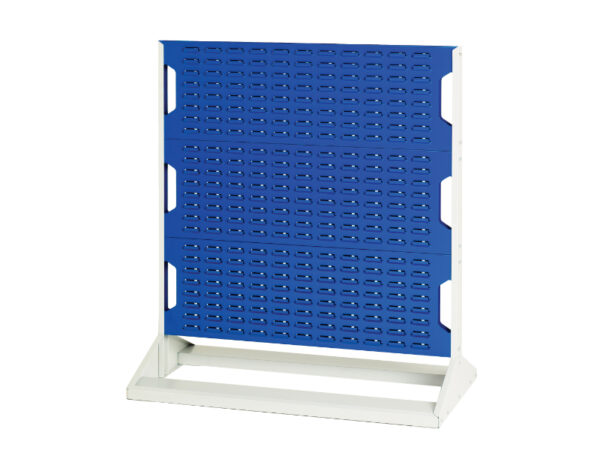 Bott Doubled Side Parts Bin Stand - Louvre Panel Rack Double Sided with 6 Panels. WxDxH: 1000X550X1125mm Ral 7035/5010 _SKU-16917120.11V
