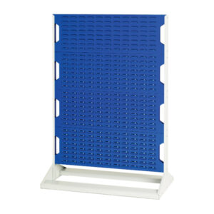 Free Standing Parts Bin Rack - Louvre Panel Rack Single Sided with 4 Panels. WxDxH: 1000X550X1450mm Ral 7035/5010 _SKU-16917126.11V
