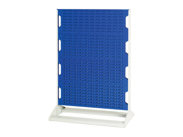 Free Standing Parts Bin Rack - Louvre Panel Rack Single Sided with 4 Panels. WxDxH: 1000X550X1450mm Ral 7035/5010 _SKU-16917126.11V