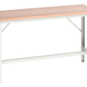 Adjustable Workbench - Verso Framework Bench with Multiplex Worktop. WxDxH: 1500X600X780-930mm Ral 7035 _SKU-16921504.16