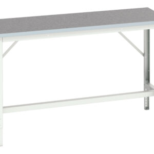 Bott Frame Bench - Verso Adj. Height Framework Bench with Lino Worktop. WxDxH: 1500X600X780-930mm Ral 7035 _SKU-16921505.16