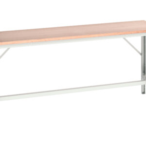Industrial Workbench - Verso Adj. Height Framework Bench with Multiplex Worktop. WxDxH: 2000X600X780-930mm Ral 7035 _SKU-16921506.16