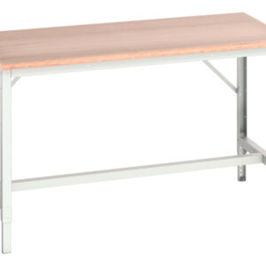 Heavy Duty Metal Frame Workbench - with Multiplex Worktop. WxDxH: 1500X800X780-930mm Ral 7035 _SKU-16921512.16