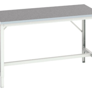 Verso Adj. Height Framework Bench with Lino Worktop - WxDxH: 1500X800X780-930mm Ral 7035 _SKU-16921513.16