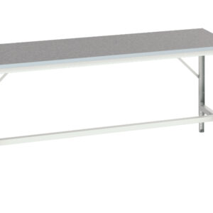 2M Wide Workbench - Verso Adj. Height Framework Bench with Lino Worktop. WxDxH: 2000X800X780-930mm Ral 7035 _SKU-16921515.16