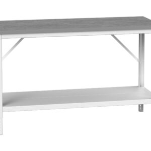 Verso Adj. Height Framework Bench with Full Depth Base Shelf And Esd Top. WxDxH: 1500X600X780-930mm Ral 7035 _SKU-16922009.16
