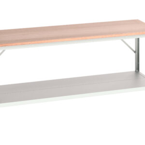2000mm Long Workbench - Verso Adj. Height Framework Bench with Full Depth Base Shelf And Mpx Top. WxDxH: 2000X800X780-930mm Ral 7035 _SKU-16922026.16