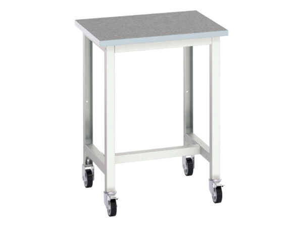 Mobile Workbench with Wheels - Verso Mobile Workstand with Lino Worktop. WxDxH: 700X600X930mm Ral 7035 _SKU-16922101.16