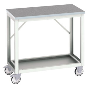 Portable Workbench - Verso Mobile Workstand with Lino Worktop. WxDxH: 1000X600X930mm Ral 7035 _SKU-16922103.16