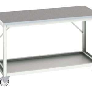 Bott Mobile Workstation - Verso Mobile Workstand with Lino Worktop. WxDxH: 1500X800X930mm Ral 7035 _SKU-16922113.16