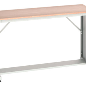 Workbench with Worktop Surface - Verso Cantilever Bench with Multiplex Worktop. WxDxH: 1500X600X930mm Ral 7035 _SKU-16922306.16