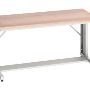 Verso Cantilever Bench - with Multiplex Worktop. WxDxH: 1500X800X780mm Ral 7035 _SKU-16922324.16