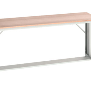 Metal Cantilever Bench - Verso Cantilever Bench with Multiplex Worktop. WxDxH: 2000X800X930mm Ral 7035 _SKU-16922330.16