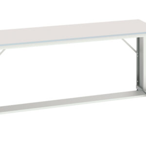 Steel Cantilever Bench - Verso Cantilever Bench with Mfc Worktop. WxDxH: 2000X800X930mm Ral 7035 _SKU-16922331.16