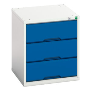 Bott Verso Cabinet - Verso Drawer Cabinet with 3 Drawers. WxDxH: 525X550X600mm Ral 7035/5010 _SKU-16925003.11