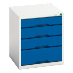 Bott Verso Drawer Cabinet with 4 Drawers - Verso Drawer Cabinet with 4 Drawers. WxDxH: 525X550X600mm Ral 7035/5010 _SKU-16925004.11