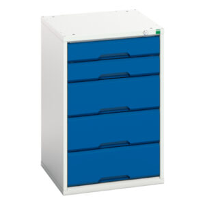 Verso Drawer Cabinet with 5 Drawers. - WxDxH: 525X550X800mm Ral 7035/5010 _SKU-16925012.11