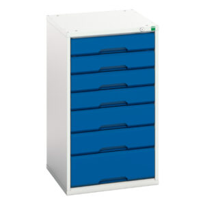 Bott Verso Industrial Workshop Drawers - Verso Drawer Cabinet with 7 Drawers. WxDxH: 525X550X900mm Ral 7035/5010 _SKU-16925029.11