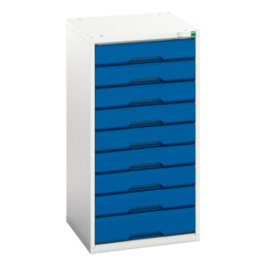 Bott Verso Cabinet - with 9 Drawers. WxDxH: 525X550X1000mm Ral 7035/5010 _SKU-16925057.11