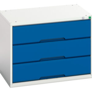 800mm Heavy Duty Drawer Cabinet - Verso Drawer Cabinet with 3 Drawers. WxDxH: 800X550X600mm Ral 7035/5010 _SKU-16925103.11