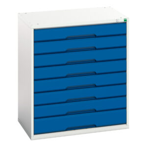 Verso Drawer Cabinet with 8 Drawers. WxDxH: 800X550X900mm Ral 7035/5010 _SKU-16925133.11