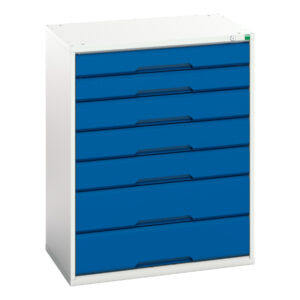 Bott Industrial Drawers Metal - Verso Drawer Cabinet with 7 Drawers. WxDxH: 800X550X1000mm Ral 7035/5010 _SKU-16925149.11