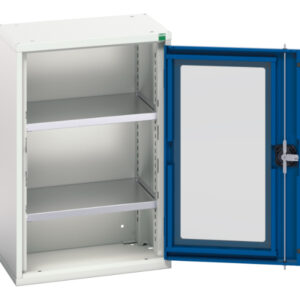 Verso Window Door Cupboard with 2 Shelves - WxDxH: 525X350X800mm Ral 7035/5010 _SKU-16926070.11
