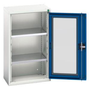 Verso Window Door Cupboard with 2 Shelves. WxDxH: 525X350X900mm Ral 7035/5010 _SKU-16926071.11