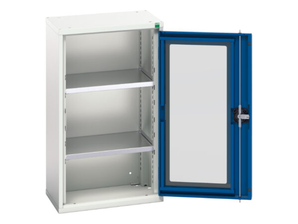Verso Window Door Cupboard with 2 Shelves. WxDxH: 525X350X900mm Ral 7035/5010 _SKU-16926071.11