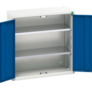 Cheap Metal Cupboard - Verso Wall / Shelf Cupboard with 2 Shelves. WxDxH: 800X350X800mm Ral 7035/5010 _SKU-16926108.11