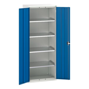 4 Shelf Bott Verso Cupboard - Verso Shelf Cupboard with 4 Shelves. WxDxH: 800X550X2000mm Ral 7035/5010 _SKU-16926167.11