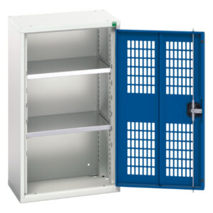 Verso Ventilated Door Cupboard with 2 Shelves. WxDxH: 525X350X900mm Ral 7035/5010 _SKU-16926711.11