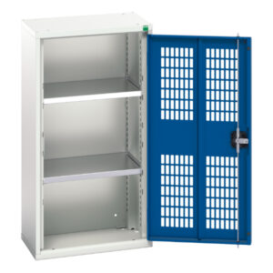 Cheap Mesh Door Cupboard - Verso Ventilated Door Cupboard with 2 Shelves. WxDxH: 525X350X1000mm Ral 7035/5010 _SKU-16926712.11