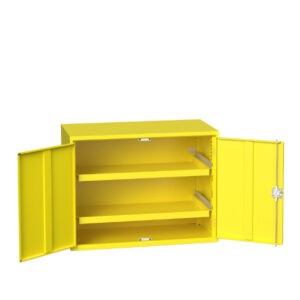 Hazardous Coshh Cupboards - Verso Hazardous Substance Cupboard with 2 Trays. WxDxH: 1050X550X800mm Ral 1023 _SKU-16926794. 12