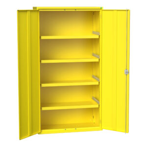 Large Coshh Cabinet - Verso Hazardous Substance Cupboard with 4 Trays. WxDxH: 1050X550X2000mm Ral 1023 _SKU-16926796. 12