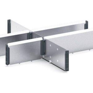 Bott Verso Steel Drawer Seperators - Verso Adjustable Metal Divider Kit 6 Compartment for Cabinet - WxDxH: 525X550X100/125mm Galvanised Steel _SKU-16926802.51